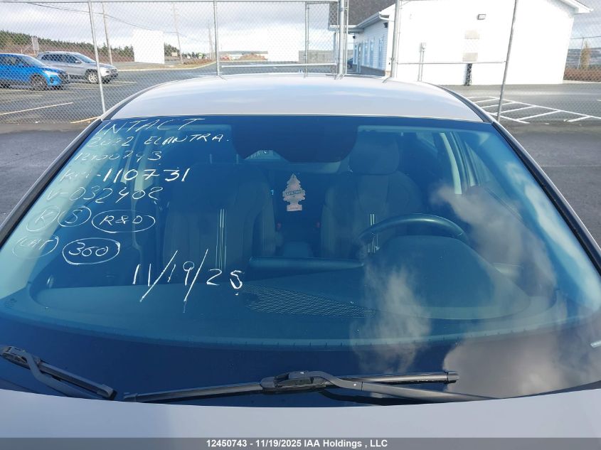 2022 Hyundai Elantra Blue VIN: KMHLM4AJ9NU032408 Lot: 12450743