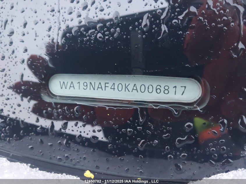 2019 Audi A4 Allroad Prestige VIN: WA19NAF40KA006817 Lot: 12450782