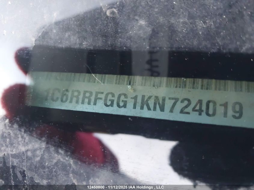 2019 Ram 1500 Tradesman VIN: 1C6RRFGG1KN724019 Lot: 12450800