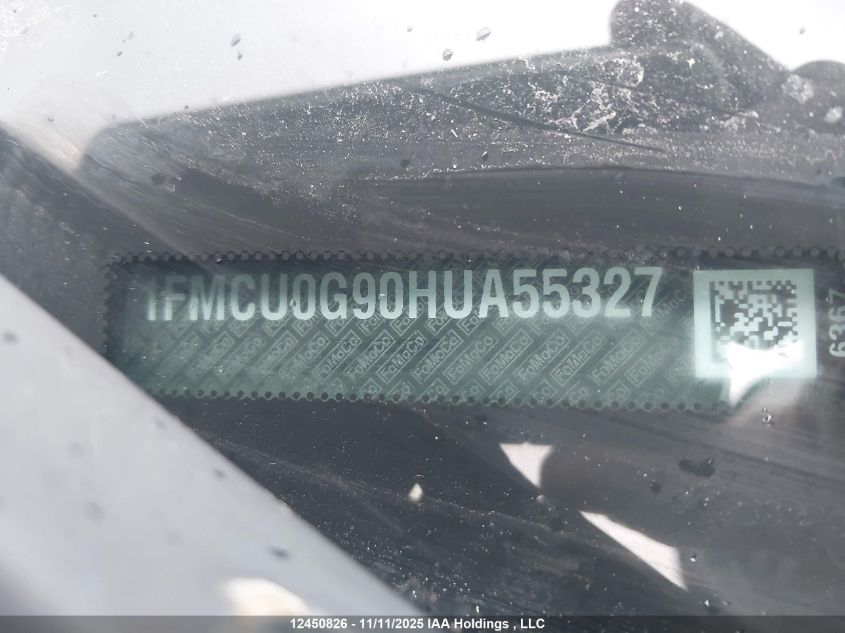 2017 Ford Escape Se VIN: 1FMCU0G90HUA55327 Lot: 12450826