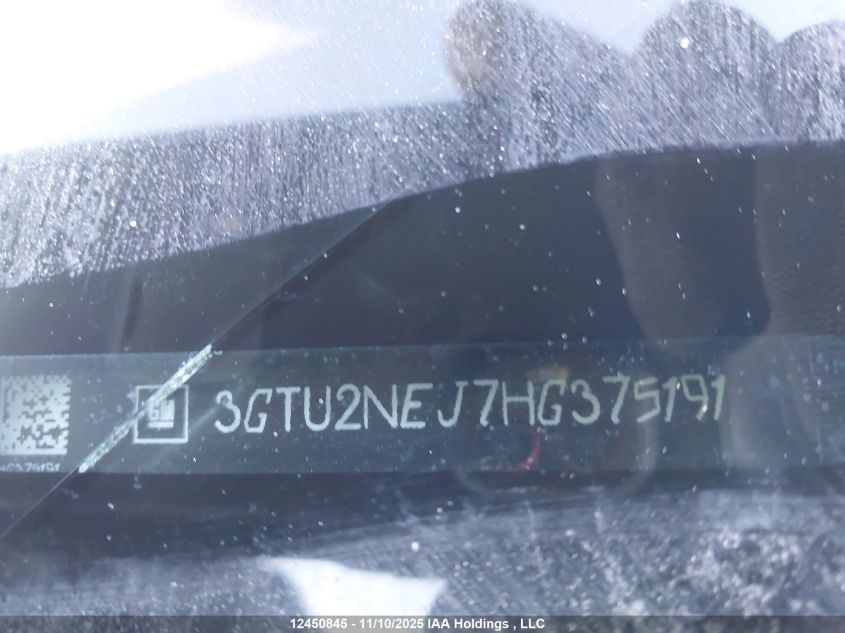 2017 GMC Sierra 1500 Slt VIN: 3GTU2NEJ7HG375191 Lot: 12450845