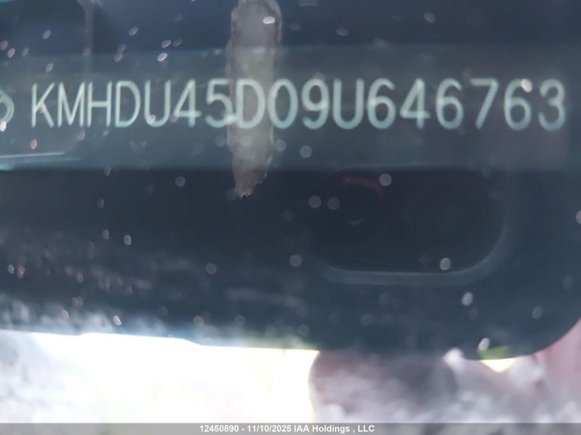 2009 Hyundai Elantra Gls/Se VIN: KMHDU45D09U646763 Lot: 12450890