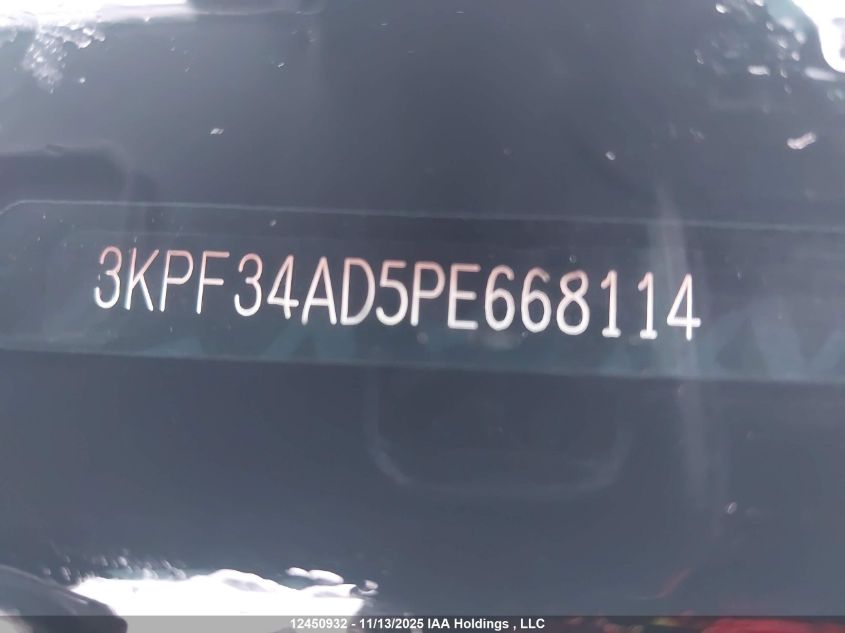 2023 Kia Forte Ex/Ex+/Ex Premium VIN: 3KPF34AD5PE668114 Lot: 12450932