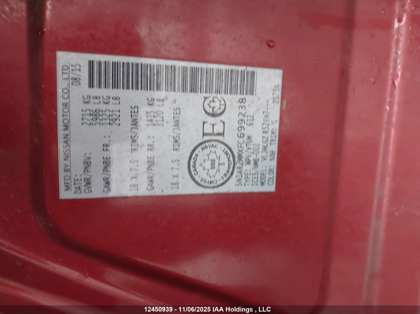 5N1AR2MMXFC699238 2015 NISSAN PATHFINDER photo no. 9