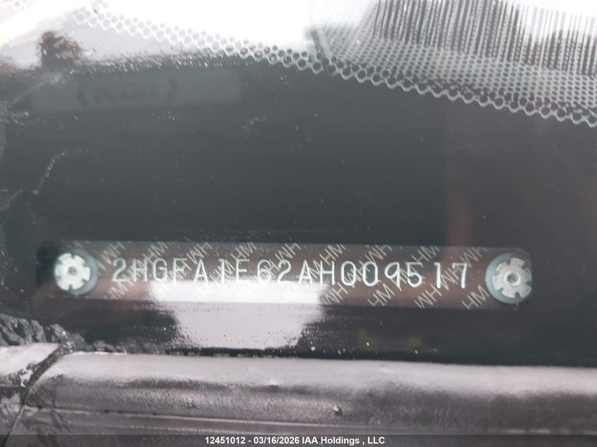 2010 Honda Civic Sport VIN: 2HGFA1E62AH009517 Lot: 12451012