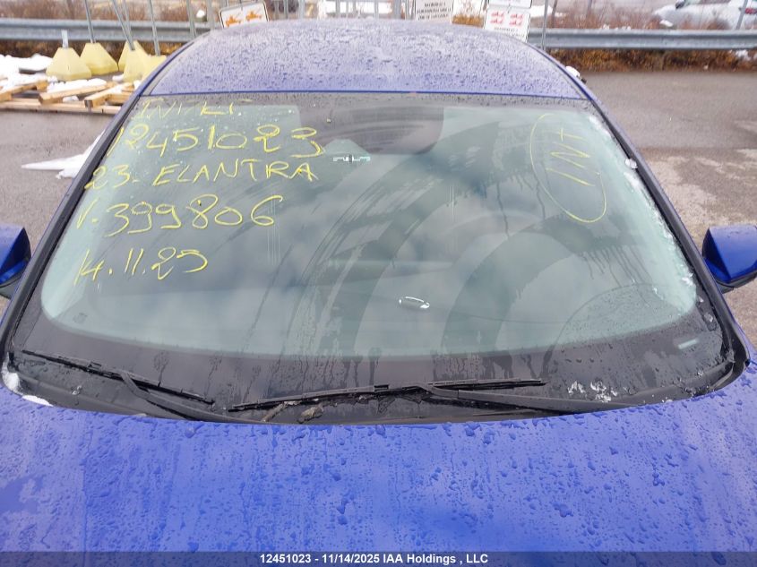 2023 Hyundai Elantra VIN: KMHLM4AG4PU399806 Lot: 12451023