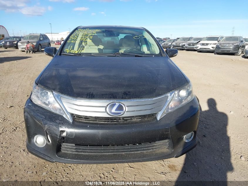 2011 Lexus Hs 250H Premium Luxury VIN: JTHBB1BAXB2045418 Lot: 12451028