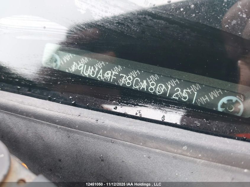 2012 Acura Tl VIN: 19UUA9F78CA801251 Lot: 12451050