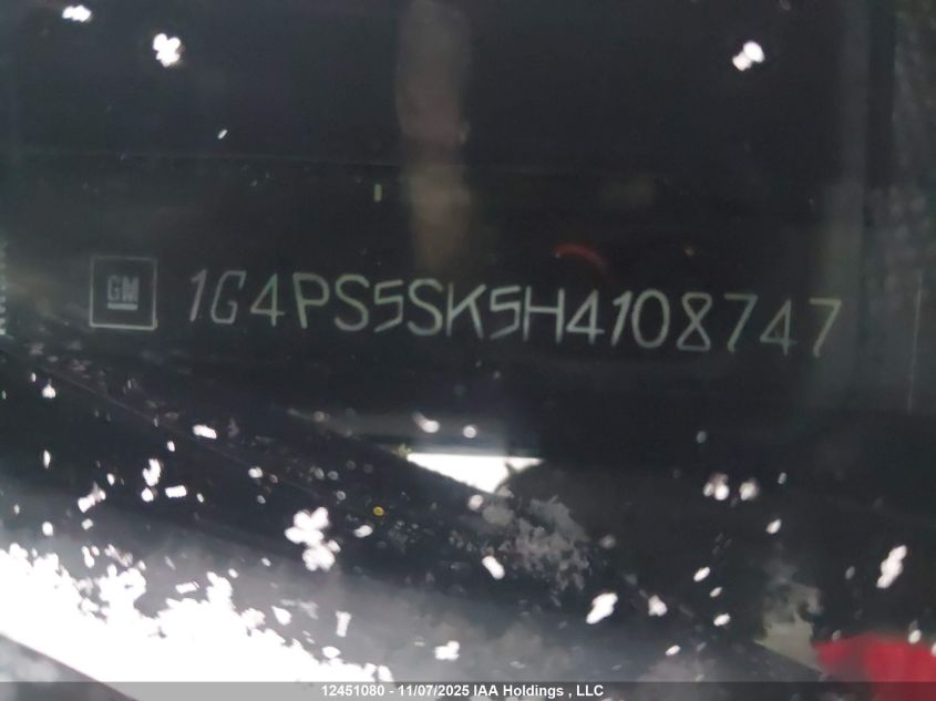 2017 Buick Verano Leather VIN: 1G4PS5SK5H4108747 Lot: 12451080