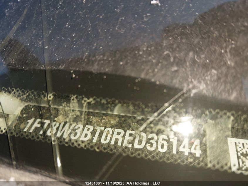 2024 Ford F350 Super Duty VIN: 1FT8W3BT0RED36144 Lot: 12451081
