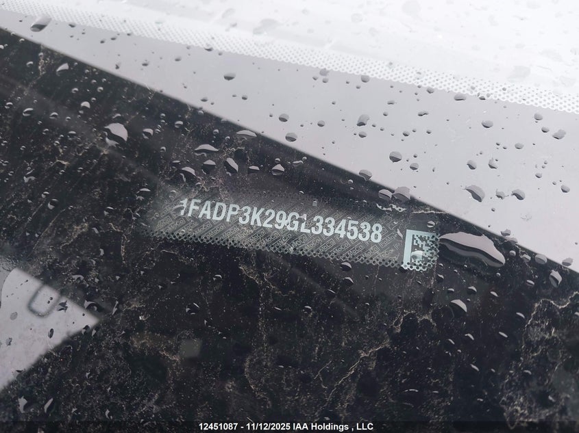 1FADP3K29GL334538 2016 FORD FOCUS photo no. 9