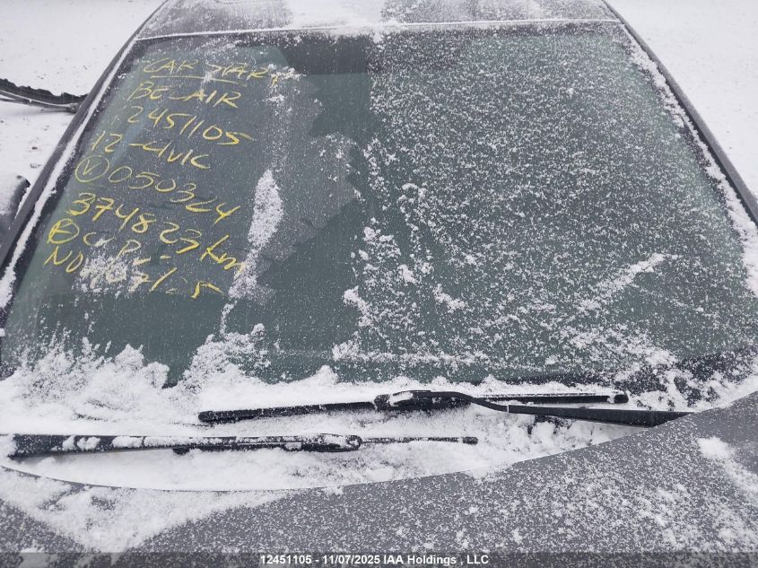 2012 Honda Civic Exl VIN: 2HGFB2F90CH050324 Lot: 12451105