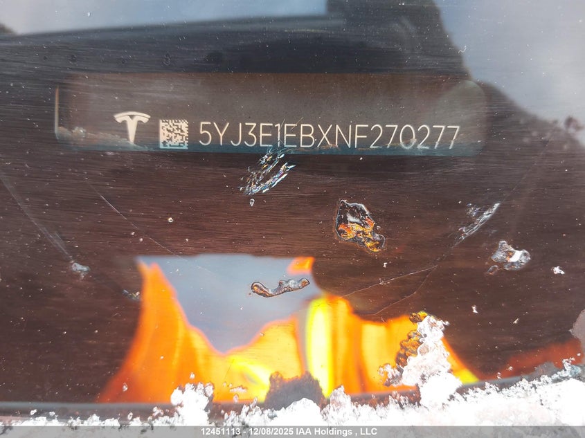 5YJ3E1EBXNF270277 2022 TESLA MODEL 3 photo no. 17
