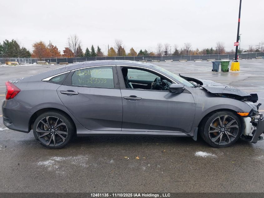 2019 Honda Civic Sport VIN: 2HGFC2F88KH025559 Lot: 12451135