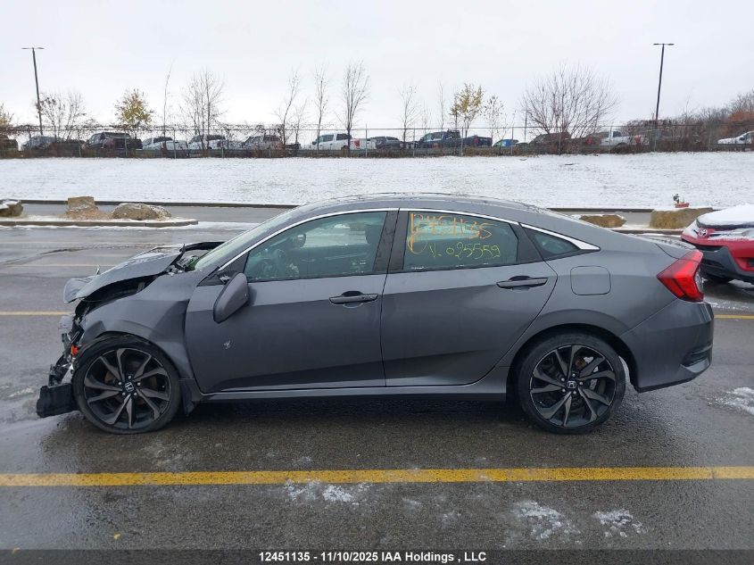 2019 Honda Civic Sport VIN: 2HGFC2F88KH025559 Lot: 12451135