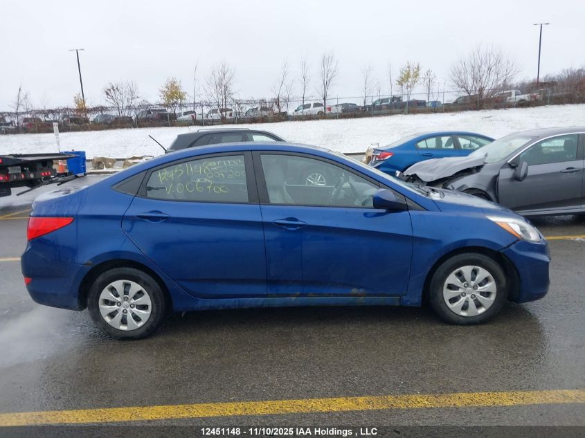 2016 Hyundai Accent Gl VIN: KMHCT4AE6GU006700 Lot: 12451148