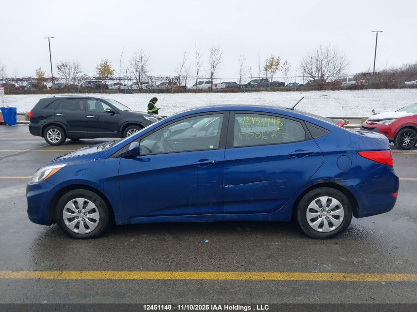 2016 Hyundai Accent Gl VIN: KMHCT4AE6GU006700 Lot: 12451148