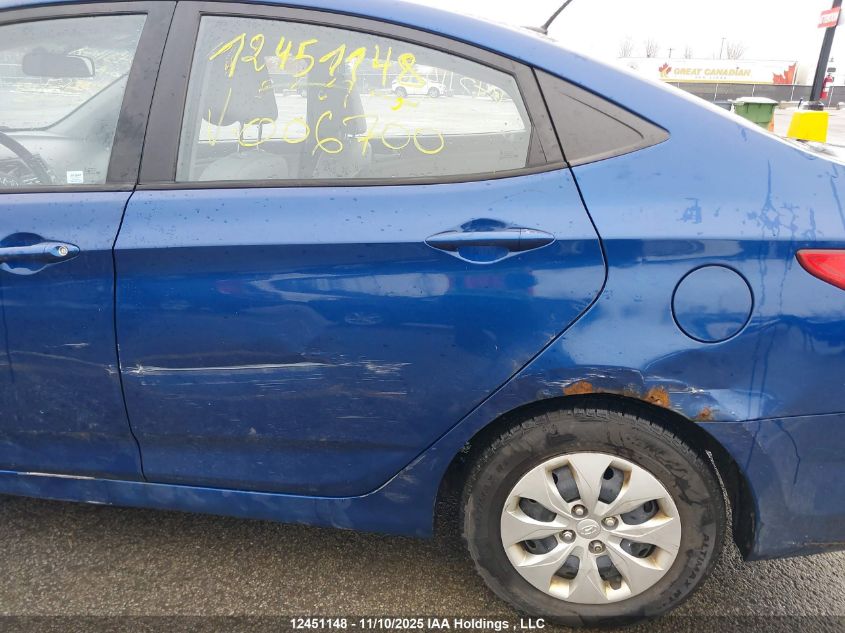 2016 Hyundai Accent Gl VIN: KMHCT4AE6GU006700 Lot: 12451148