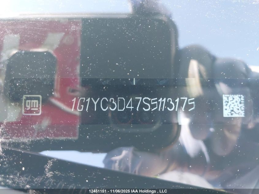 2025 Chevrolet Corvette Stingray 3Lt VIN: 1G1YC3D47S5113175 Lot: 12451151