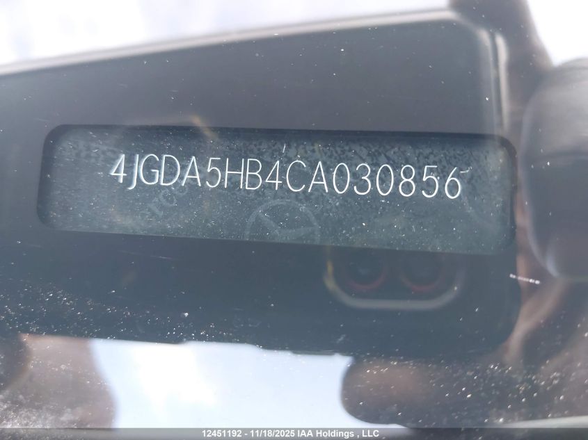 2012 Mercedes-Benz Ml 350 4Matic VIN: 4JGDA5HB4CA030856 Lot: 12451192