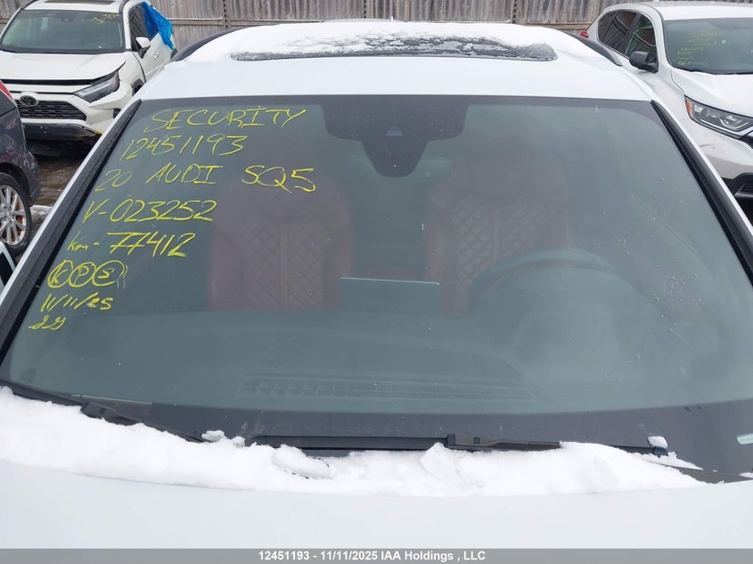 Auction sale of the 2020 AUDI SQ5 , vin: WA1A4AFYXL2023252, lot number: 12451193