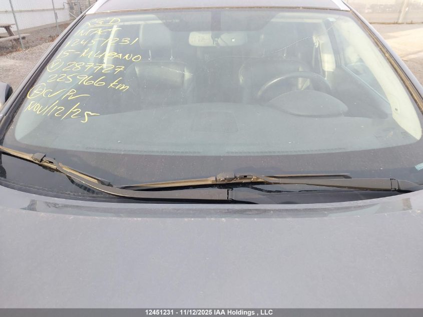 2015 Nissan Murano S/Sl/Sv/Platinum VIN: 5N1AZ2MH4FN287727 Lot: 12451231