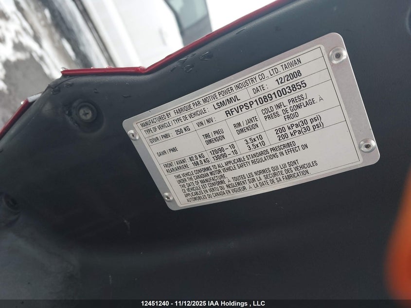 RFVPSP10891003855 2009 PIAGGIO  photo no. 10