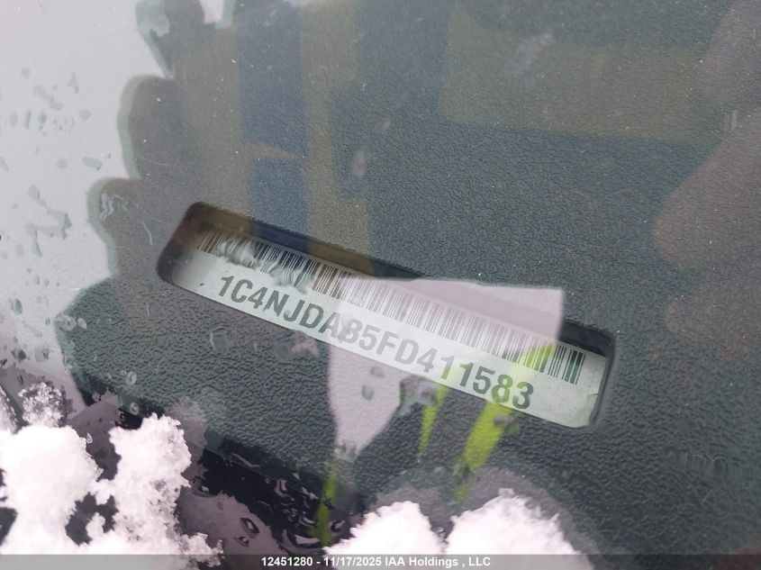 2015 Jeep Compass VIN: 1C4NJDAB5FD411583 Lot: 12451280