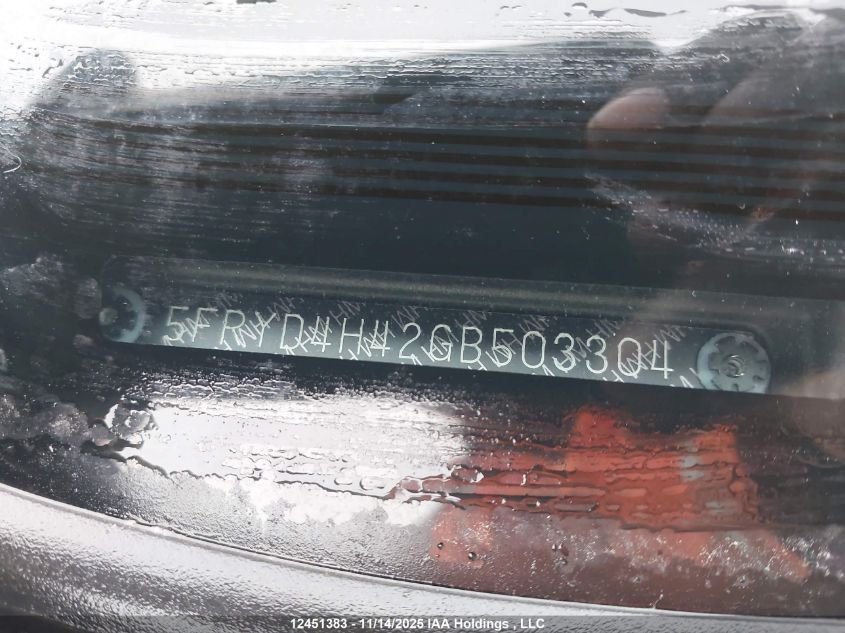 2016 Acura Mdx VIN: 5FRYD4H42GB503304 Lot: 12451383