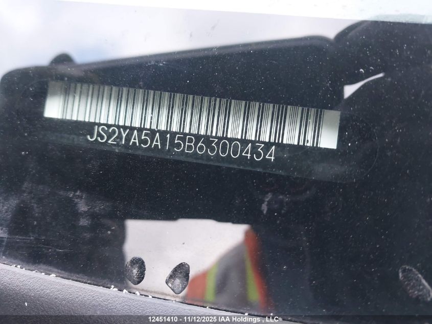 2011 Suzuki Sx4 Ja VIN: JS2YA5A15B6300434 Lot: 12451410