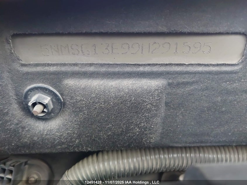 5NMSG13E99H291595 2009 HYUNDAI SANTA FE photo no. 9