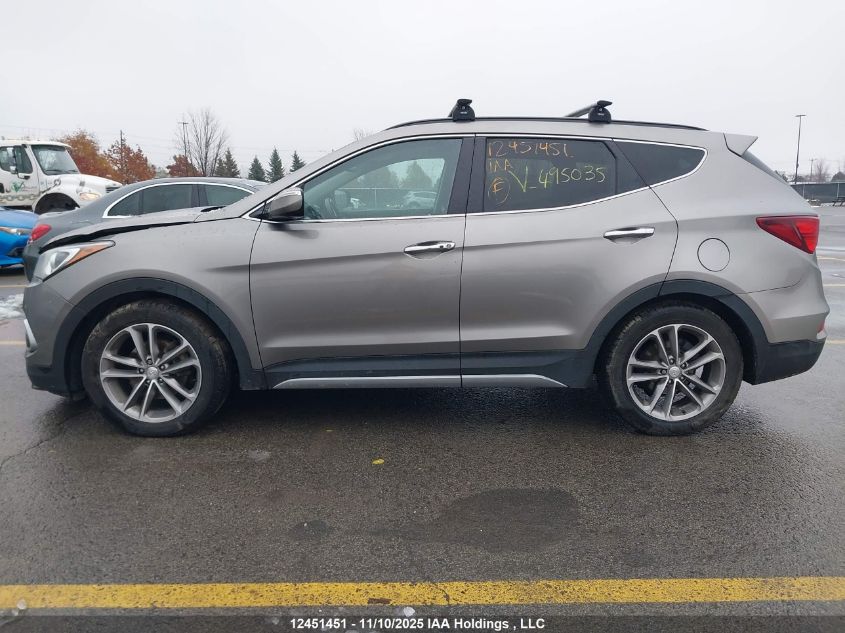 2017 Hyundai Santa Fe Sport VIN: 5XYZUDLA7HG495035 Lot: 12451451