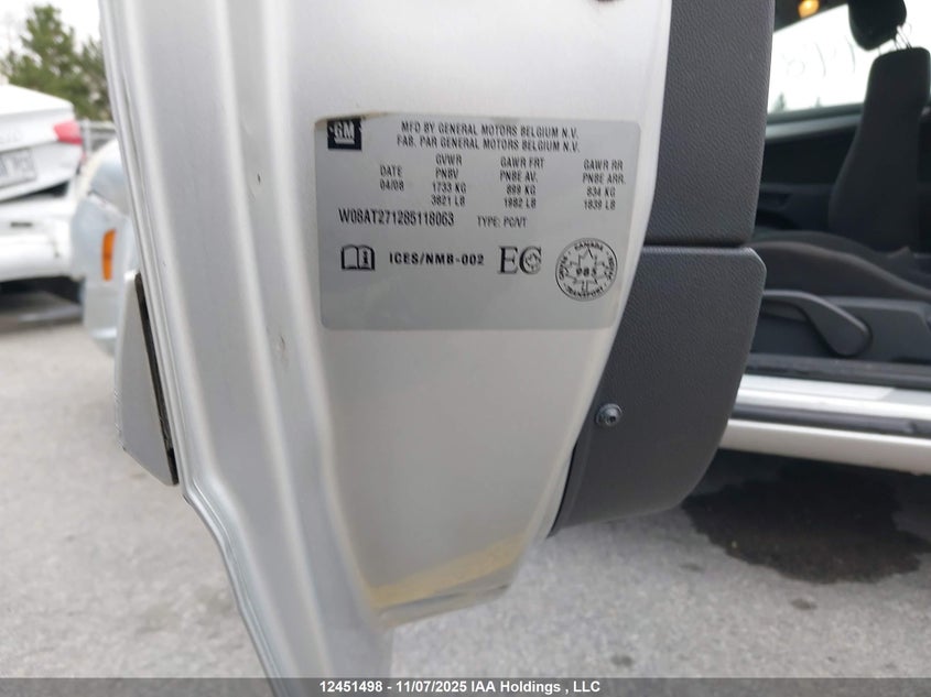 W08AT271285118063 2008 SATURN ASTRA photo no. 18