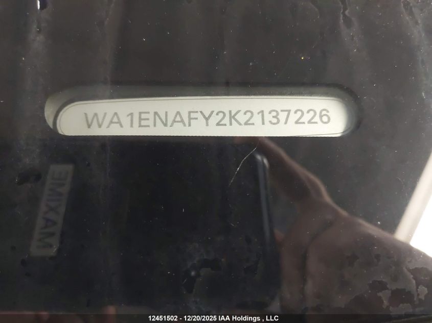 2019 Audi Q5 Progressiv S-Line VIN: WA1ENAFY2K2137226 Lot: 12451502