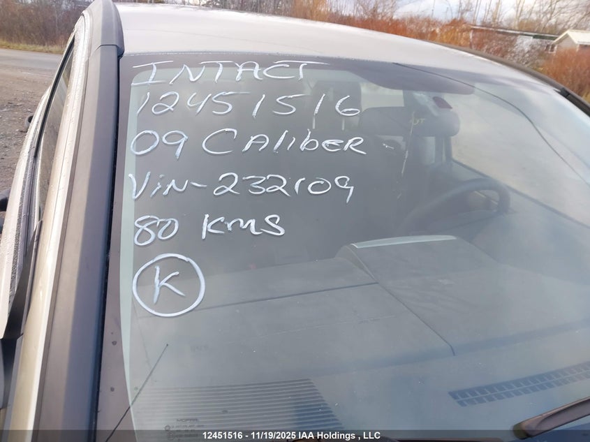 2009 Dodge Caliber Se VIN: 1B3HB28A09D232109 Lot: 12451516