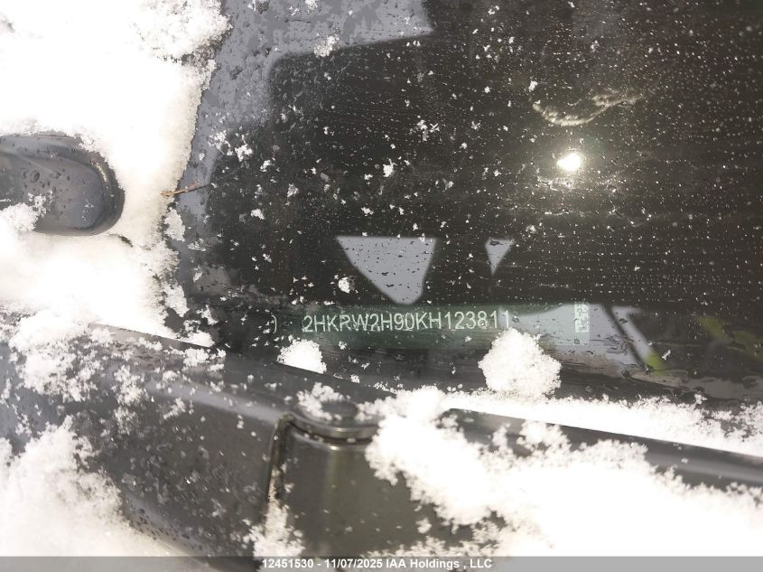 2019 Honda Cr-V Touring VIN: 2HKRW2H90KH123811 Lot: 12451530