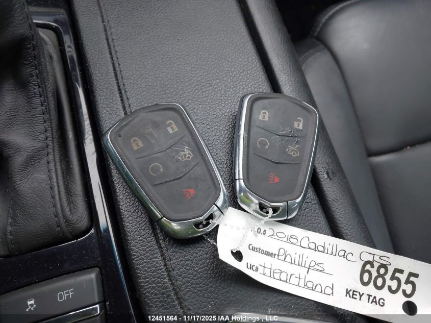 2018 Cadillac Cts Luxury VIN: 1G6AX5SS9J0105202 Lot: 12451564