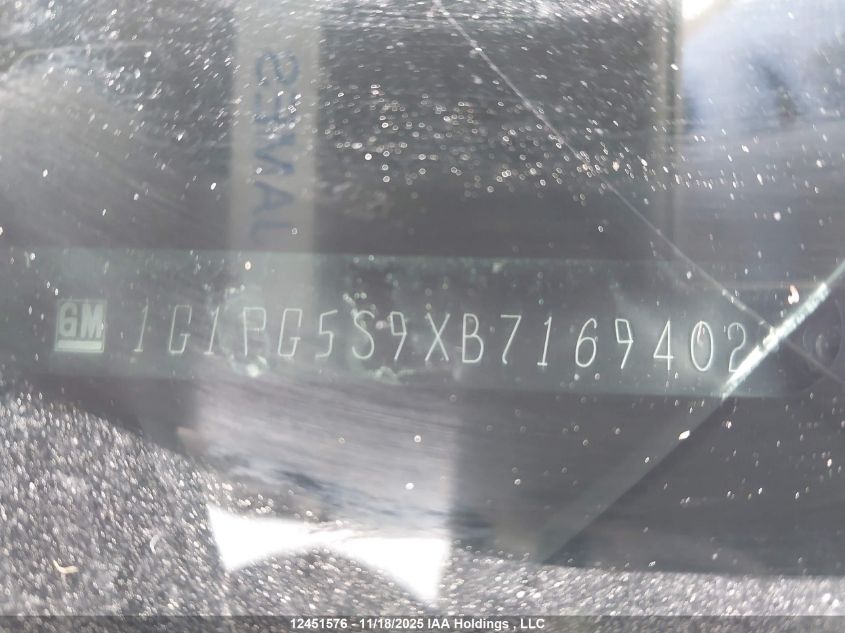 2011 Chevrolet Cruze Lt VIN: 1G1PG5S9XB7169402 Lot: 12451576