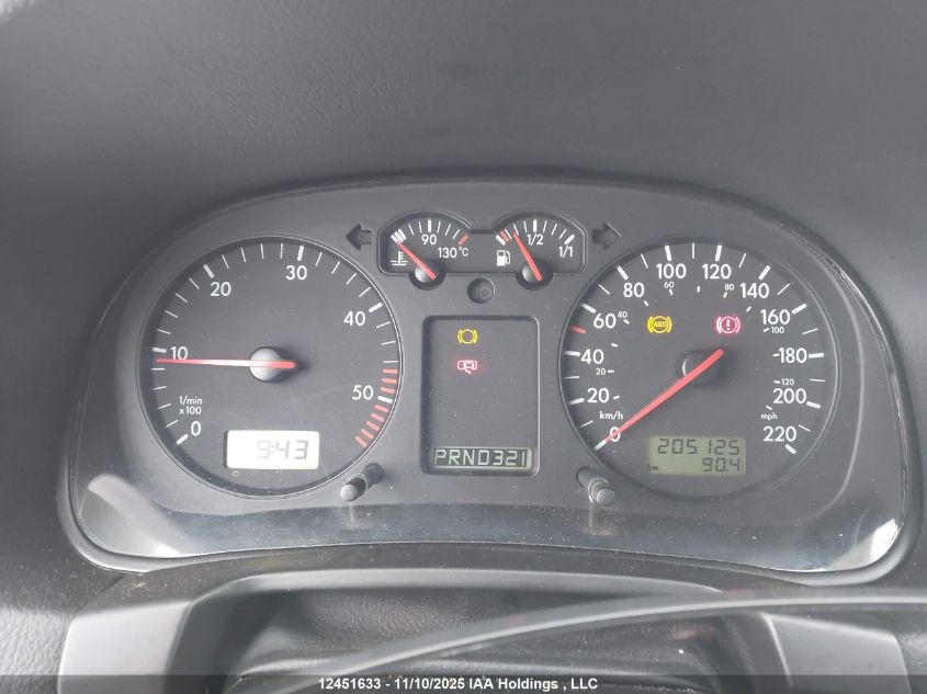 2002 Volkswagen Golf VIN: 9BWGP21J024064585 Lot: 12451633