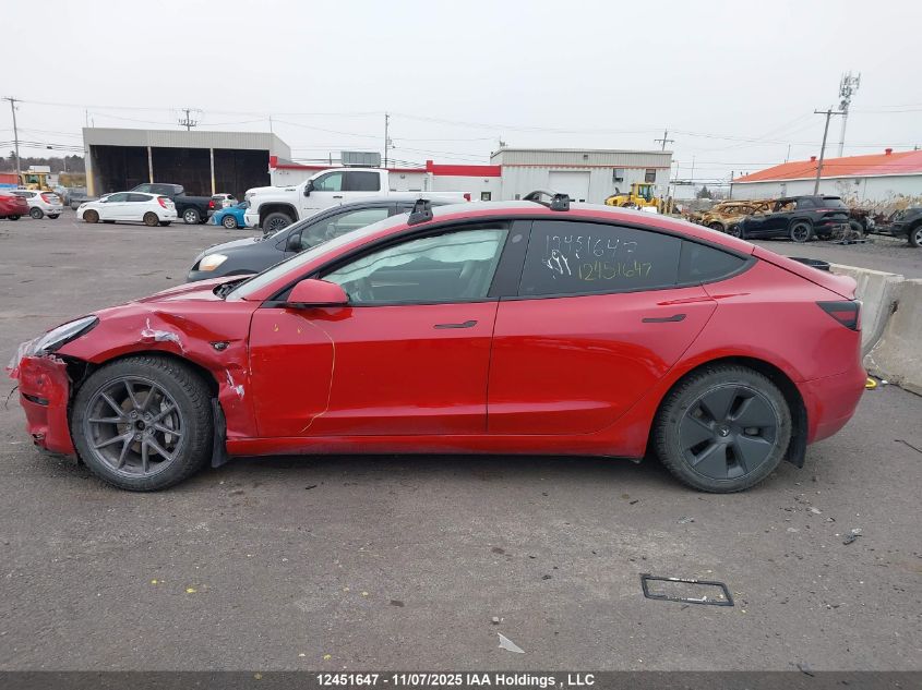 2023 Tesla Model 3 VIN: LRW3E1EB8PC921841 Lot: 12451647