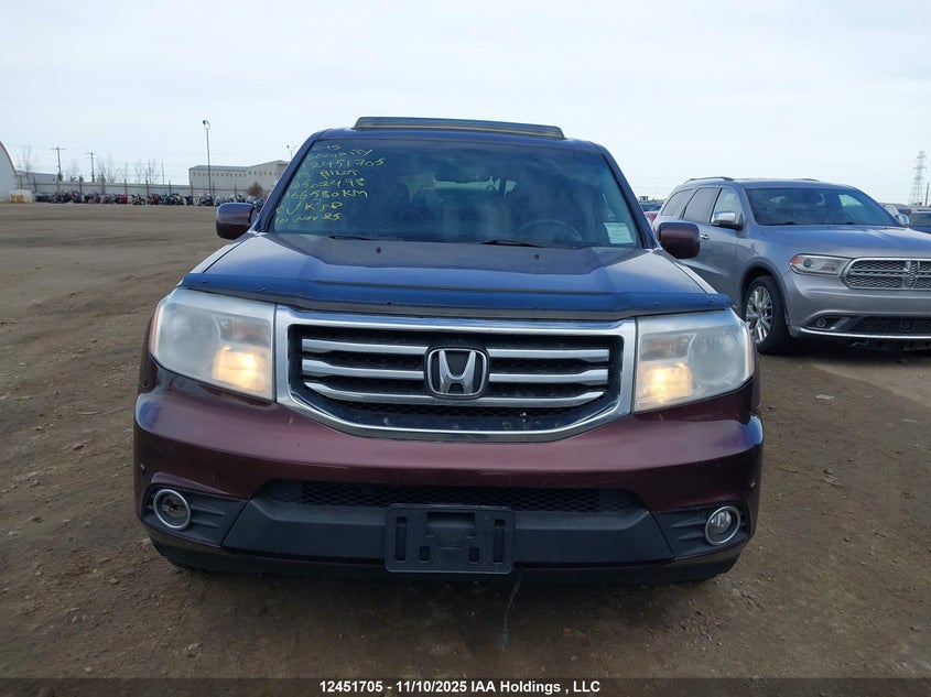 2013 Honda Pilot Touring VIN: 5FNYF4H9XDB502498 Lot: 12451705