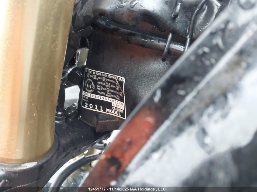 2011 Honda Cbr1000 Ra-Abs VIN: ZDCSC6069BF400025 Lot: 12451777