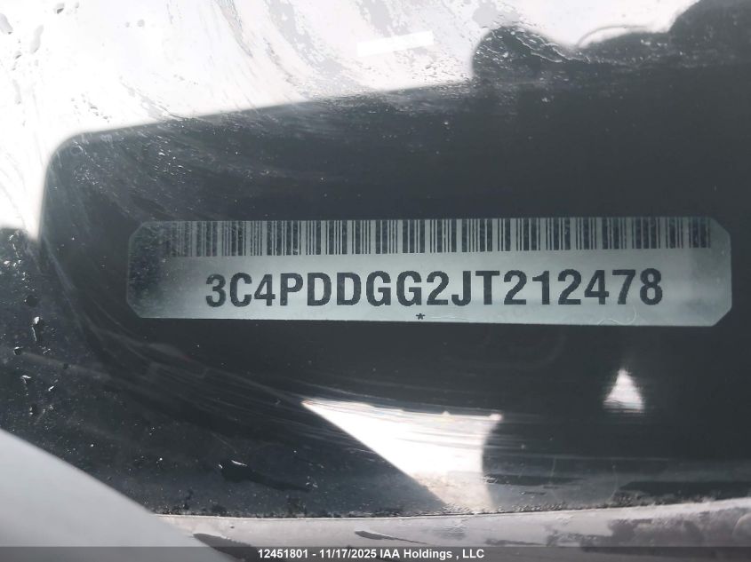 2018 Dodge Journey Crossroad VIN: 3C4PDDGG2JT212478 Lot: 12451801