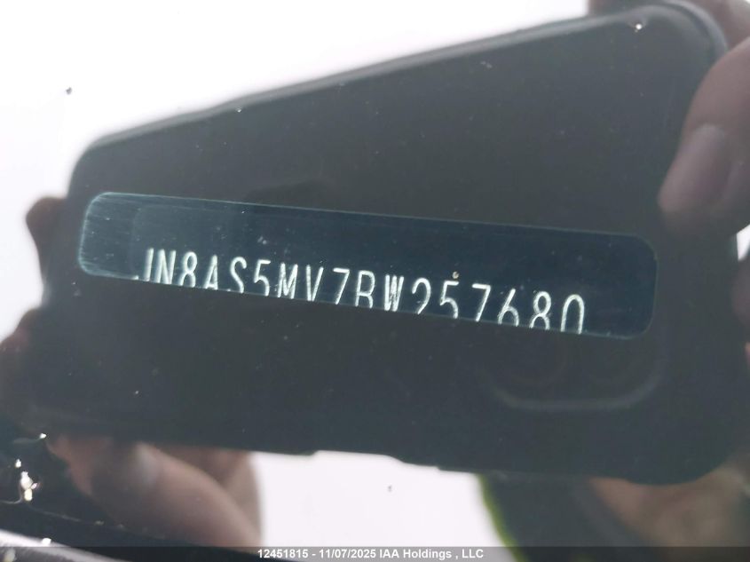 2011 Nissan Rogue S/Sv/Krom VIN: JN8AS5MV7BW257680 Lot: 12451815