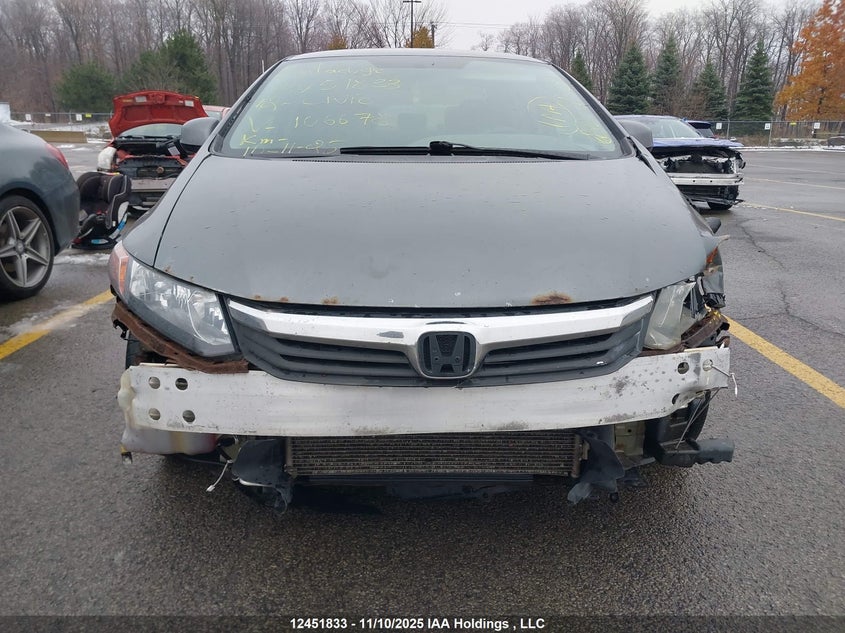 2012 Honda Civic VIN: 2HGFB2F43CH106678 Lot: 12451833