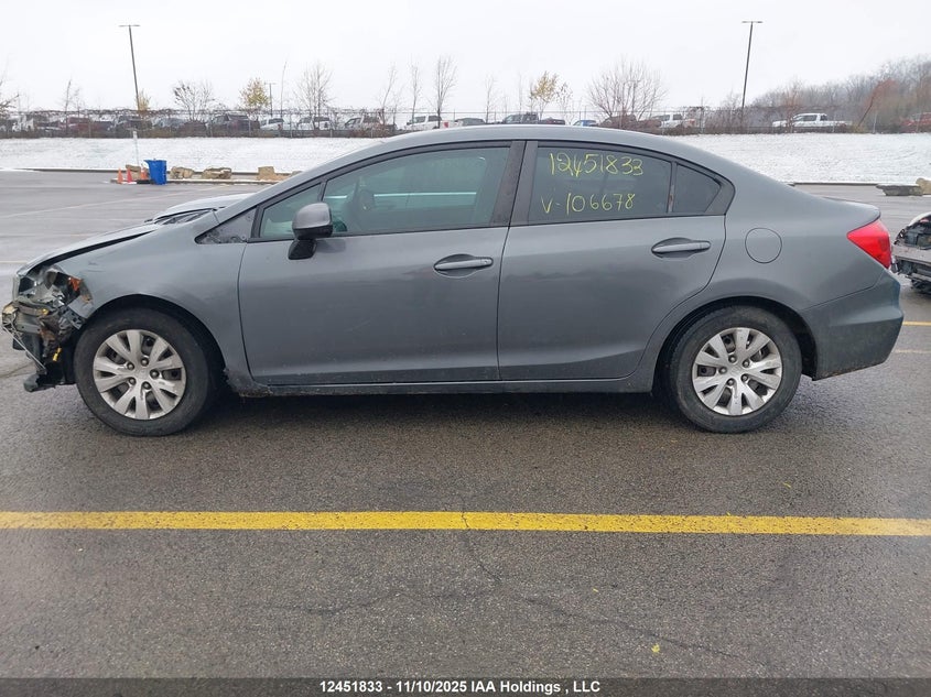 2012 Honda Civic VIN: 2HGFB2F43CH106678 Lot: 12451833