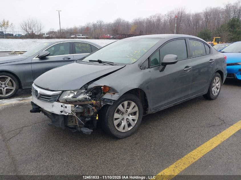 2012 Honda Civic VIN: 2HGFB2F43CH106678 Lot: 12451833