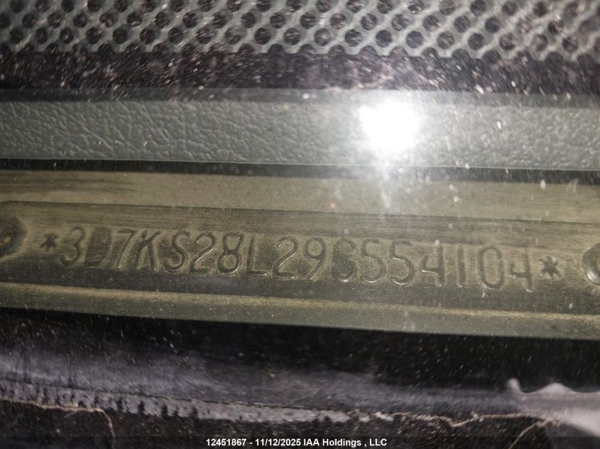 2009 Dodge Ram 2500 VIN: 3D7KS28L29G554104 Lot: 12451867