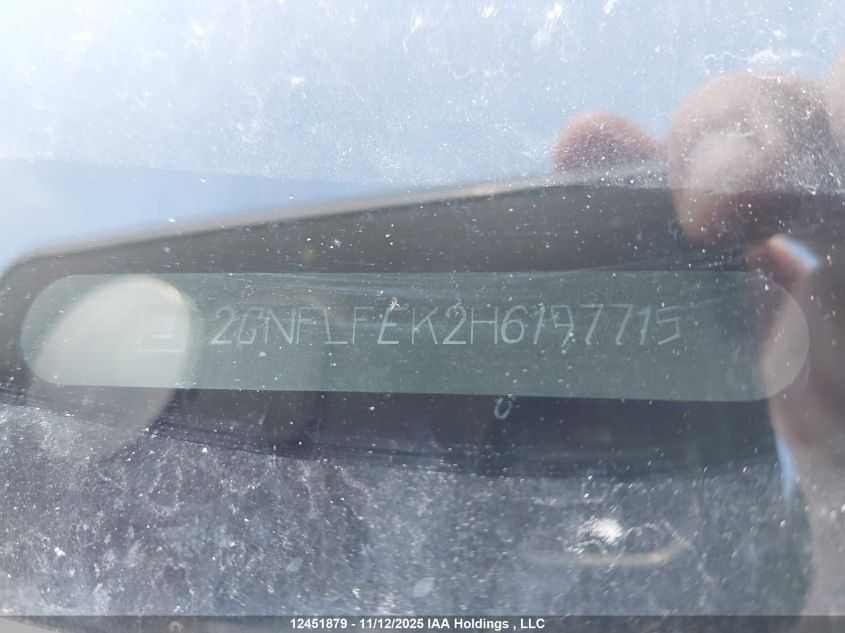 2017 Chevrolet Equinox 1Lt VIN: 2GNFLFEK2H6197715 Lot: 12451879