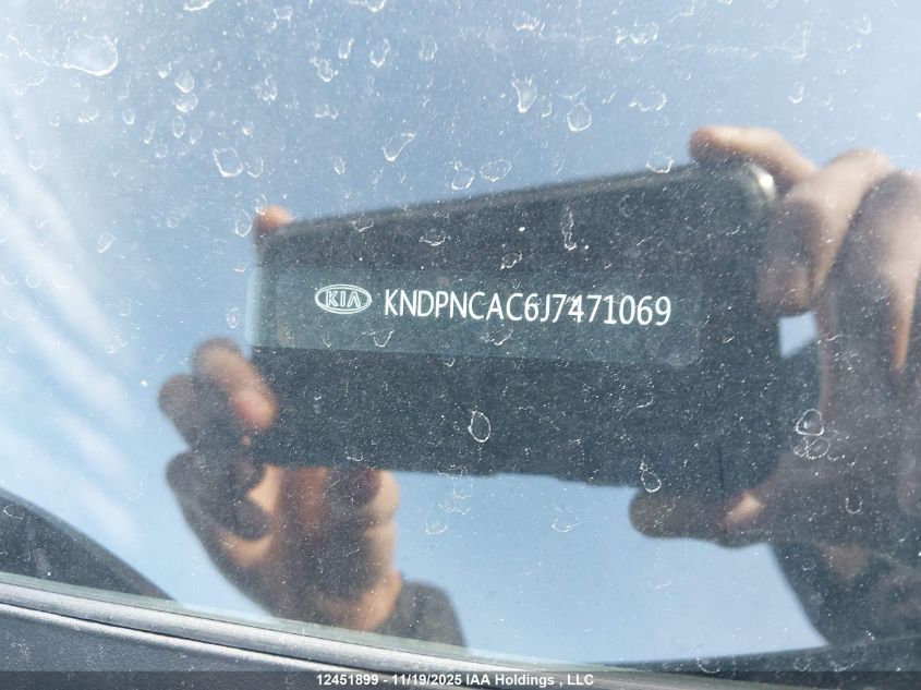 2018 Kia Sportage Ex/Ex Premium/Ex Tech VIN: KNDPNCAC6J7471069 Lot: 12451899